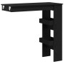 Mesa de Bar de Pared Roble Negro 102 x 45 x 103,5 cm