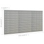 Tableros de clavijas para pared 3 unidades acero 40x58 cm