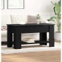 Mesa de Café Roble negro 101 x 49 x 52 cm Madera contrachapada