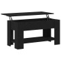 Mesa de Café Roble negro 101 x 49 x 52 cm Madera contrachapada