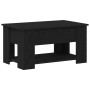 Mesa de Café Roble negro 79 x 49 x 41 cm Madera contrachapada