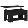 Mesa de Café Roble negro 79 x 49 x 41 cm Madera contrachapada