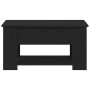 Mesa de Café Roble negro 79 x 49 x 41 cm Madera contrachapada