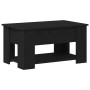 Mesa de Café Roble negro 79 x 49 x 41 cm Madera contrachapada