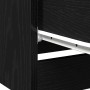 Armario de Noche con cajón 2 pcs Roble negro 40 x 65 x 65 cm
