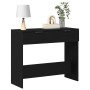 Mesa Consola Roble negro 90 x 36 x 75 cm Madera contrachapada