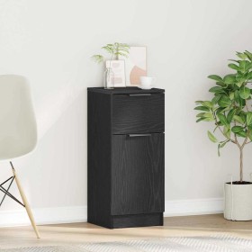 Sideboard Roble Negro con cajón Roble negro 30 x 30 x 70 cm