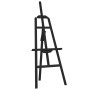 Solid black pine wood painting easel 53.5x95x127 cm by vidaXL, Office easels - Ref: Foro24-30221, Price: 32,61 €, Discount: %