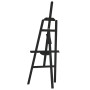 Solid black pine wood painting easel 53.5x95x127 cm by vidaXL, Office easels - Ref: Foro24-30221, Price: 32,61 €, Discount: %