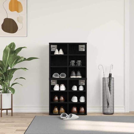 Zapatero Roble negro 52 x 30 x 50.5 cm Madera contrachapada