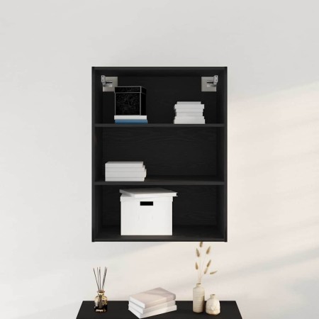 Gabinete de Pared Colgante Roble Negro Madera contrachapada en Aparadores | Comprar online en Foro24