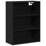 Gabinete de Pared Colgante Roble Negro Madera contrachapada en Aparadores | Comprar online en Foro24