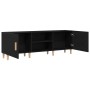 Mueble de TV Roble negro 150 x 30 x 50 cm Madera contrachapada