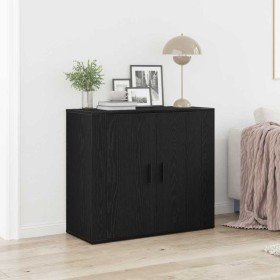 Vitrina Roble Negro 80 x 33 x 70 cm Madera contrachapada en Aparadores | Comprar online en Foro24