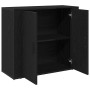 Sideboard Roble negro 80 x 33 x 70 cm Madera contrachapada