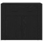 Aparador Roble Negro 80 x 33 x 70 cm Madera contrachapada