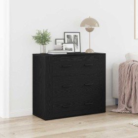 Vitrina Roble Negro 80 x 33 x 70 cm Madera contrachapada en Aparadores | Comprar online en Foro24