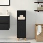 Armario de Baño con estante Roble Negro 30 x 30 x 100 cm