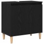 Mueble de lavabo con estante Roble negro 58 x 33 x 60 cm