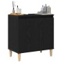 Mueble de lavabo con estante Roble negro 58 x 33 x 60 cm