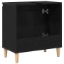 Mueble de lavabo con estante Roble negro 58 x 33 x 60 cm