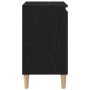 Mueble de lavabo con estante Roble negro 58 x 33 x 60 cm