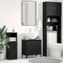 Mueble de lavabo con estante Roble negro 58 x 33 x 60 cm
