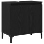 Mueble de lavabo con estante Roble negro 58 x 33 x 60 cm