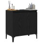 Mueble de lavabo con estante Roble negro 58 x 33 x 60 cm