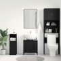 Mueble de lavabo con estante Roble negro 58 x 33 x 60 cm