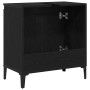 Mueble de lavabo con estante Roble negro 58 x 33 x 60 cm