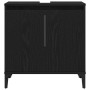 Mueble de lavabo con estante Roble negro 58 x 33 x 60 cm