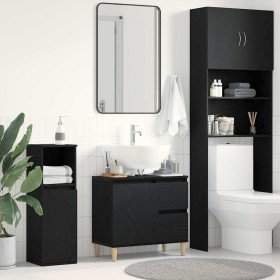 Gabinete de Baño con cajón Roble Negro 65 x 33 x 60 cm en Tocadores de baño | Comprar online en Foro24
