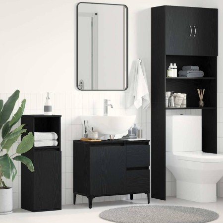 Gabinete de Baño con cajón Roble negro 65 x 33 x 60 cm