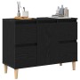 Mueble de lavabo con cajón Roble negro 80 x 33 x 60 cm