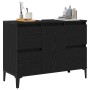 Mueble de lavabo con cajón Roble negro 80 x 33 x 60 cm