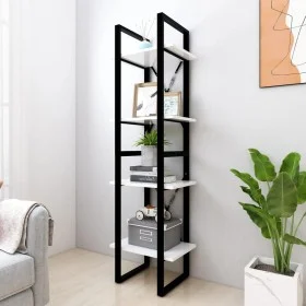 4-stöckiges Sperrholzregal weiß 40x30x140 cm von vidaXL, Bücherregale und Regale - Ref: Foro24-806417, Preis: 63,69 €, Rabatt: %