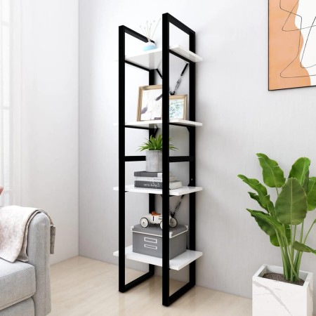 4-stöckiges Sperrholzregal weiß 40x30x140 cm von vidaXL, Bücherregale und Regale - Ref: Foro24-806417, Preis: 64,49 €, Rabatt: %