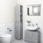 Armario baño madera contrachapada gris hormigón 25x26,5x170 cm de vidaXL, Muebles de baño - Ref: Foro24-808435, Precio: 52,36...