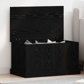Caja de Almacenamiento Roble negro 70 x 40 x 28 cm en Baúles de almacenamiento | Comprar online en Foro24
