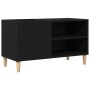 Mueble para discos de vinilo Roble negro 84,5 x 38 x 48 cm