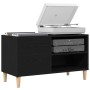 Mueble para discos de vinilo Roble negro 84,5 x 38 x 48 cm