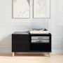 Mueble para discos de vinilo Roble negro 84,5 x 38 x 48 cm