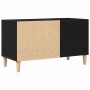Mueble para discos de vinilo Roble negro 84,5 x 38 x 48 cm