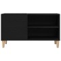 Mueble para discos de vinilo Roble negro 84,5 x 38 x 48 cm