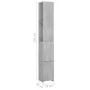 Armario baño madera contrachapada gris hormigón 25x26,5x170 cm de vidaXL, Muebles de baño - Ref: Foro24-808435, Precio: 52,36...