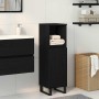 Gabinete de Baño con estante Roble negro 30 x 30 x 100 cm