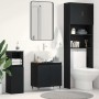 Armario de Lavabo con puerta Roble Negro 58 x 33 x 60 cm