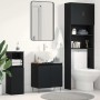 Armario de Lavabo con puerta Roble Negro 58 x 33 x 60 cm