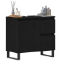 Mueble de Lavabo con cajón Roble Negro 65 x 33 x 60 cm
